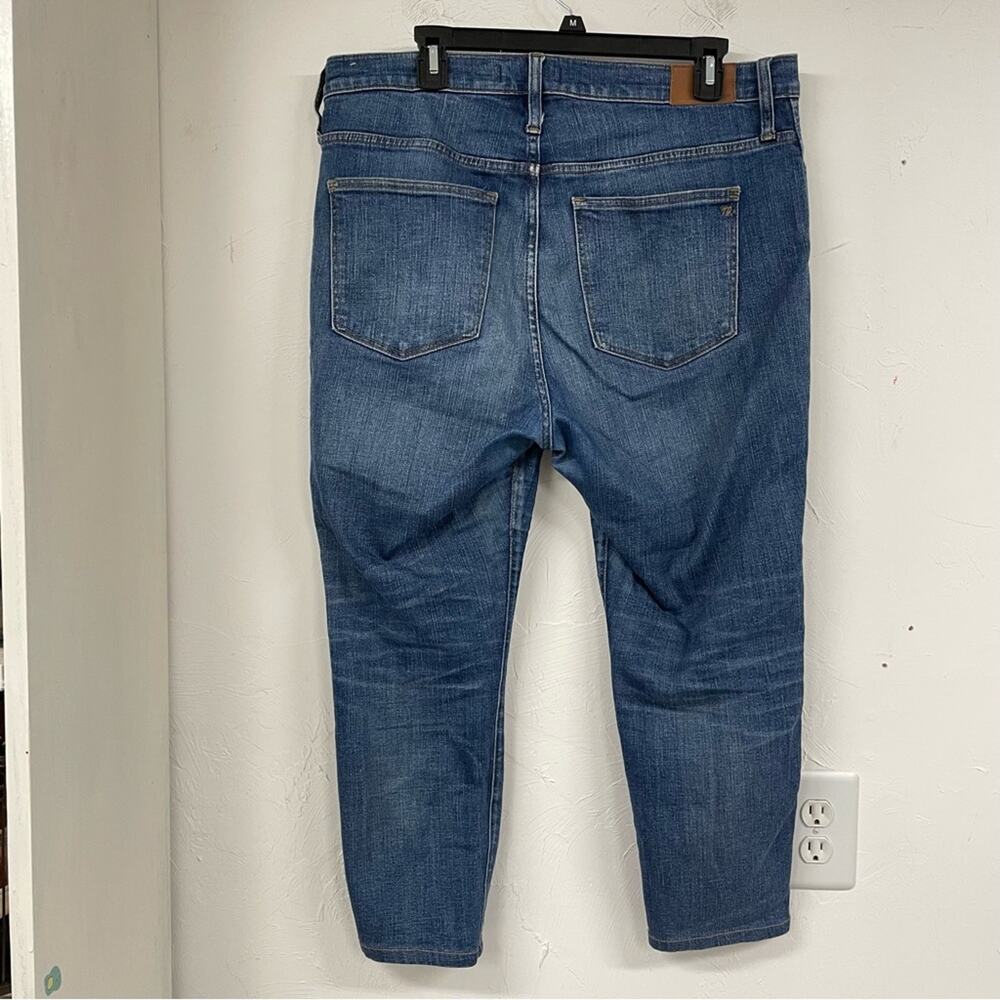 Madewell 10in High Rise Skinny Jeans Womens 32 Cropped Ankle Blue Zip Fly - Picture 7 of 12